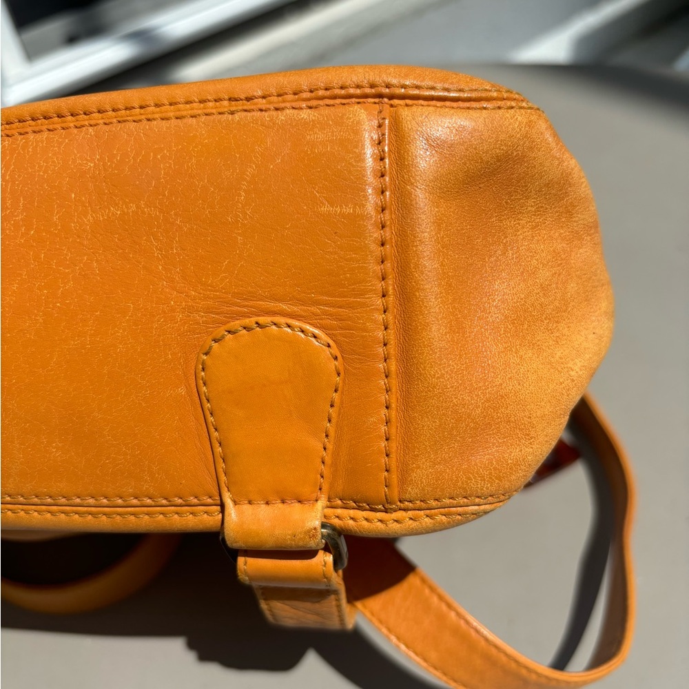 CHANEL Orange Lambskin backpack - Picture 16 of 17